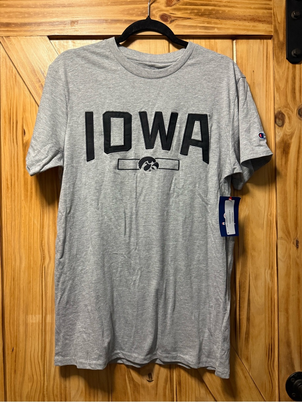 Champion Gray Iowa Logo Short Sleeve T‑Shirt